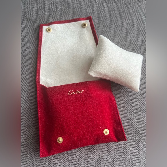 New Cartier Red Felt Love Bracelet Travel Pouch for Accessories and Jewelry - Picture 2 of 10